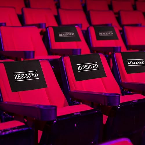 Vista 4 de Buryeah Letreros de Sillas Reservadas Letrero de Banco de Iglesia Reservado Marcador de Asientos con Palabras Impresas para Bodas Fiestas blanco