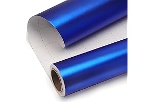 Ribbli Blue Metallic Wrapping Paper for Weddings Matte Royal Blue Solid Color Paper