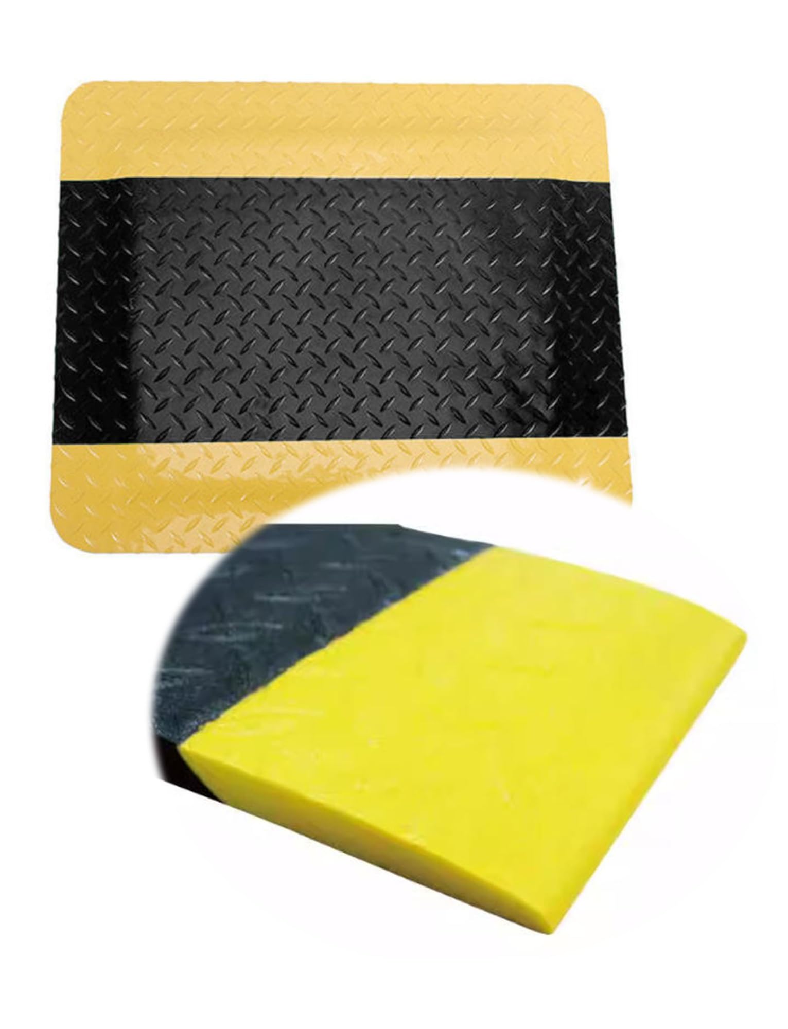 GTHTUHFD Ergonomic Anti-Fatigue Esd Floor Mat For Workshops - Commercial Safety Support Mat - Ideal For Standing Comfort In Industrial Settings,Black-80X70CM
