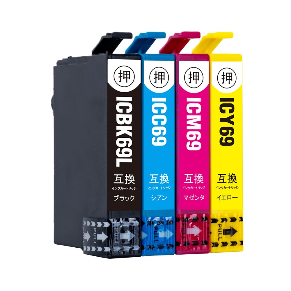 Amazon.co.jp: エプソン インク IC4CL69 4色パック IC69 互換インク