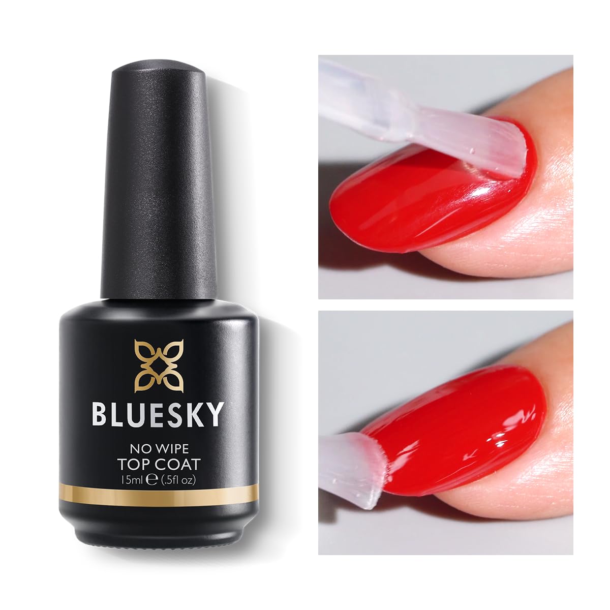 Blueskygel Nail Polish No Wipe Top Coat Clear Gel Nail