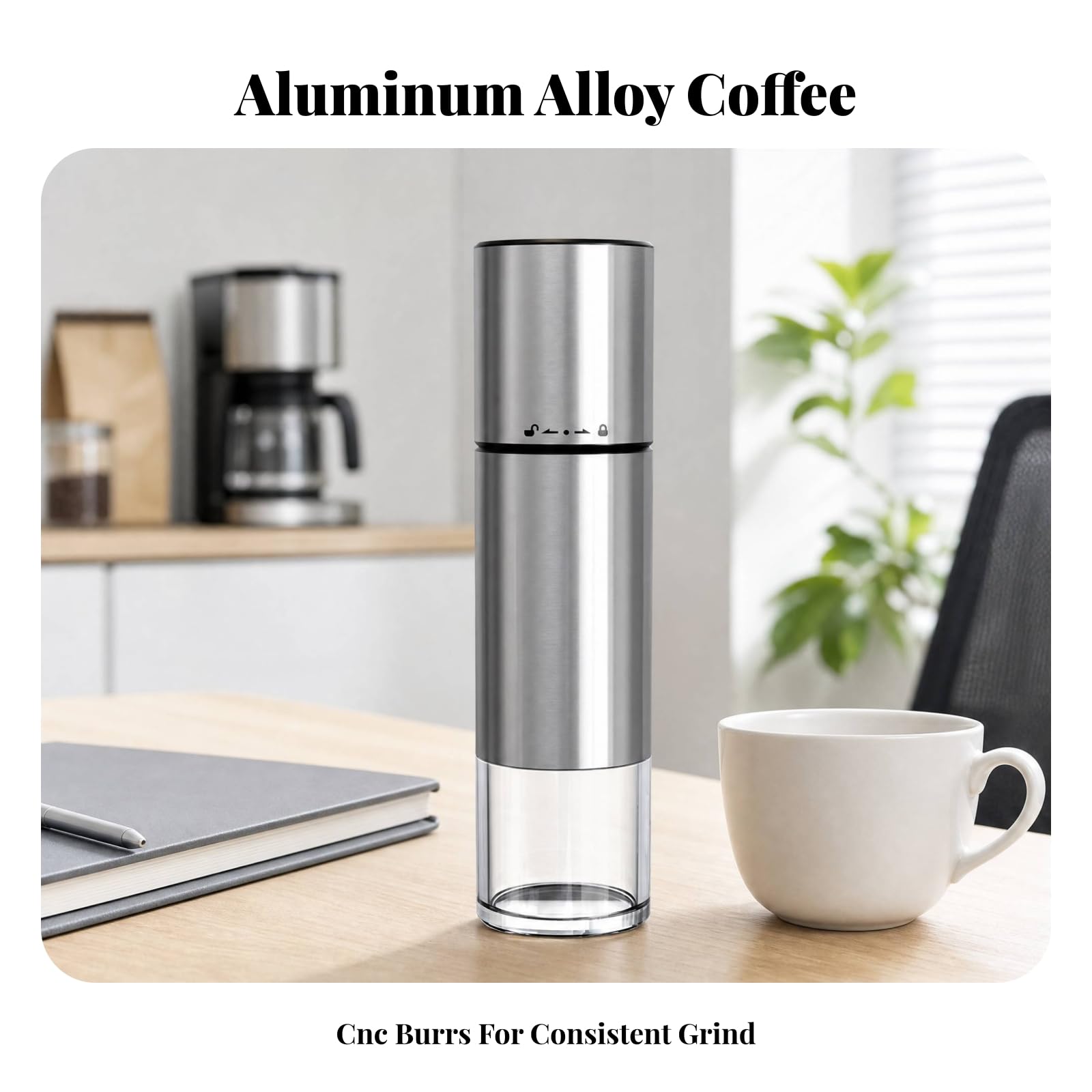 Milageto Molinillo para Café con Rebabas Cónicas Cerámica Portátil Molinillo para Café con Cerámica Molienda Uniforme Viajes