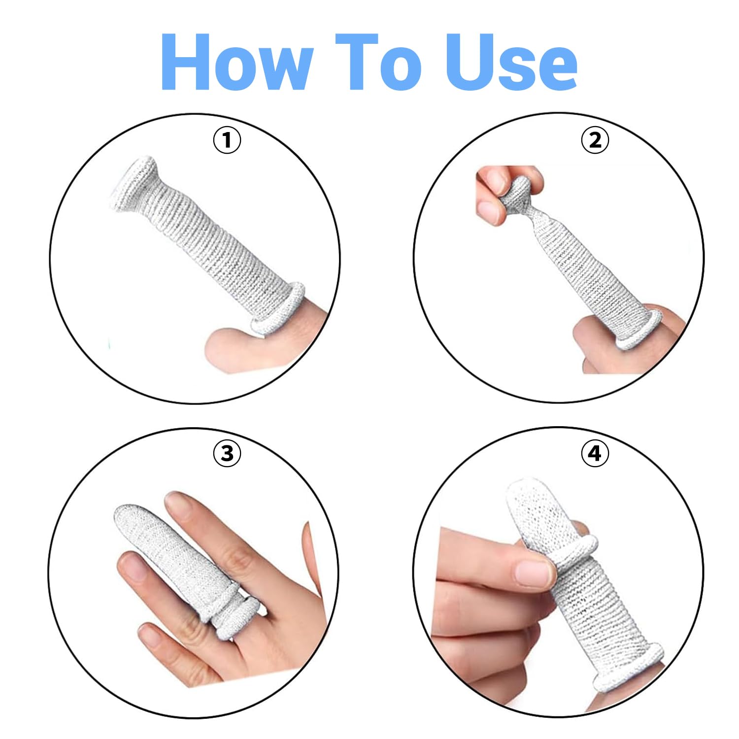 30 Pcs Finger Bandages Tubular - Finger Bandage Protectors, Soft and Breathable Tubular Finger Gauze Bandages for Injury Support and Protection, Ideal for Sports, Manual Work, and Sprains - Image 4