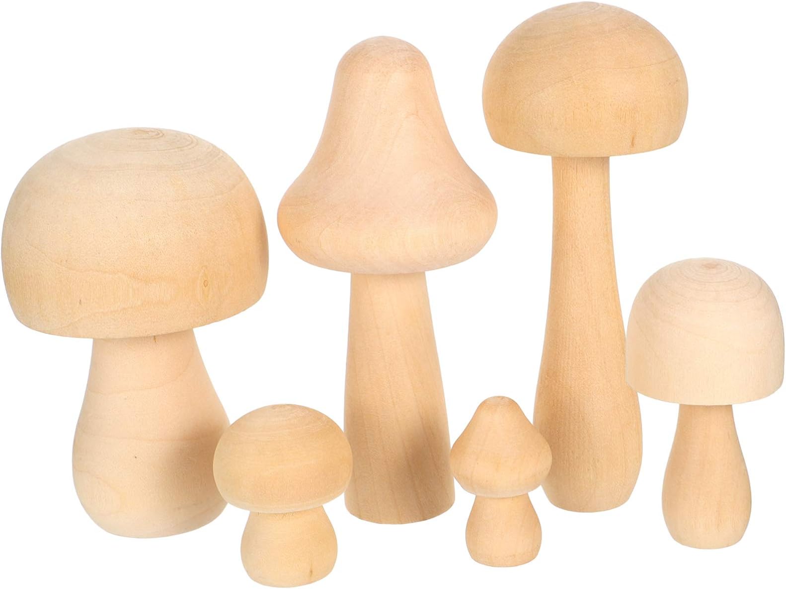 Amazon.com: Bright Creations Mini Wooden Mushrooms to Paint, Unfinished