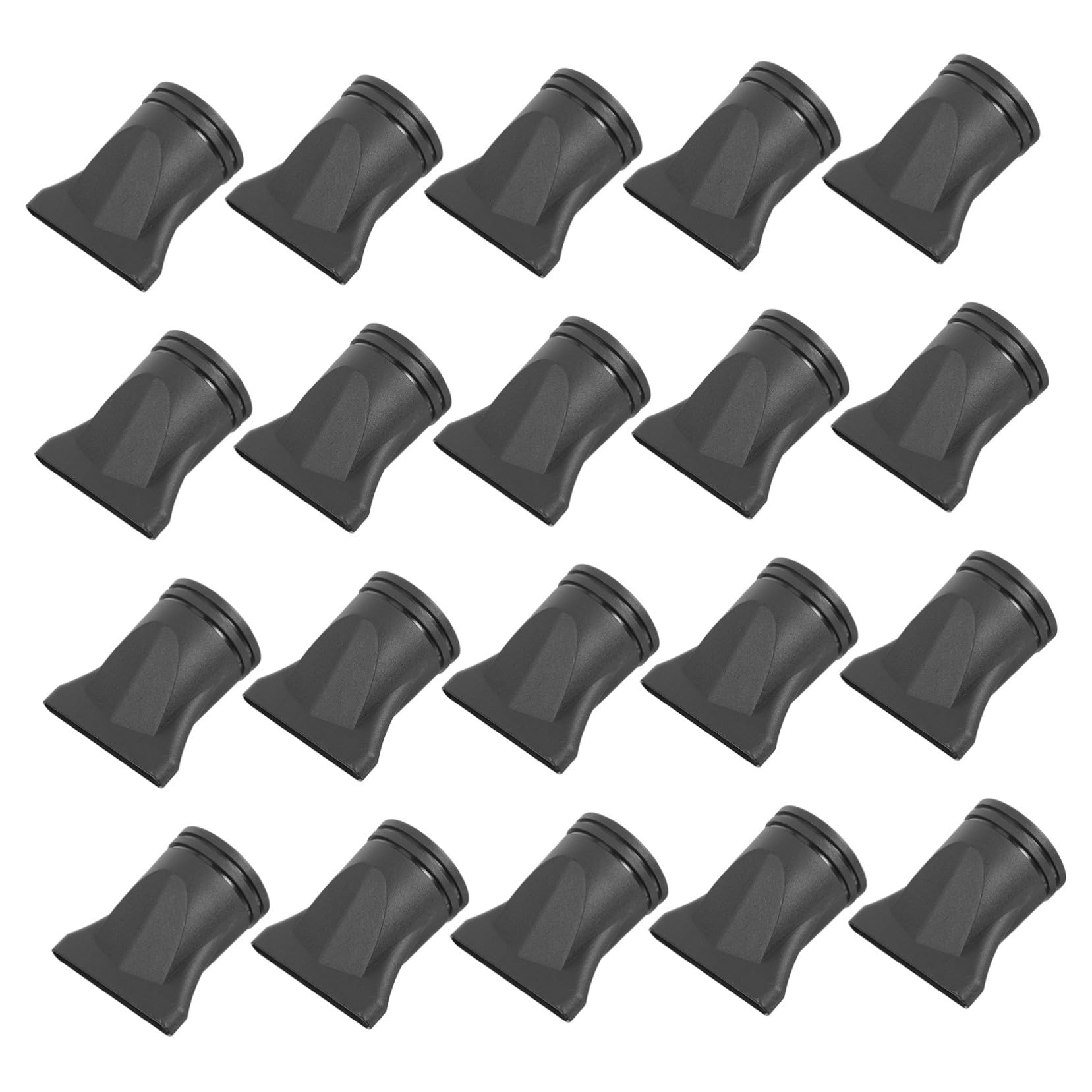 Concentratore per Asciugacapelli Nero Plastico 20 Pezzi Professionale | Forma a Becco Piatto, Design Compatto, Compatibilità, Uso Salone e Viaggio