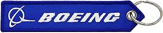 Boeing Aerospace Aviation Aircraft Design Manufacturer Air Airplane Defense Model Airline Flight Keychain Key Tag Chain Fob Ring