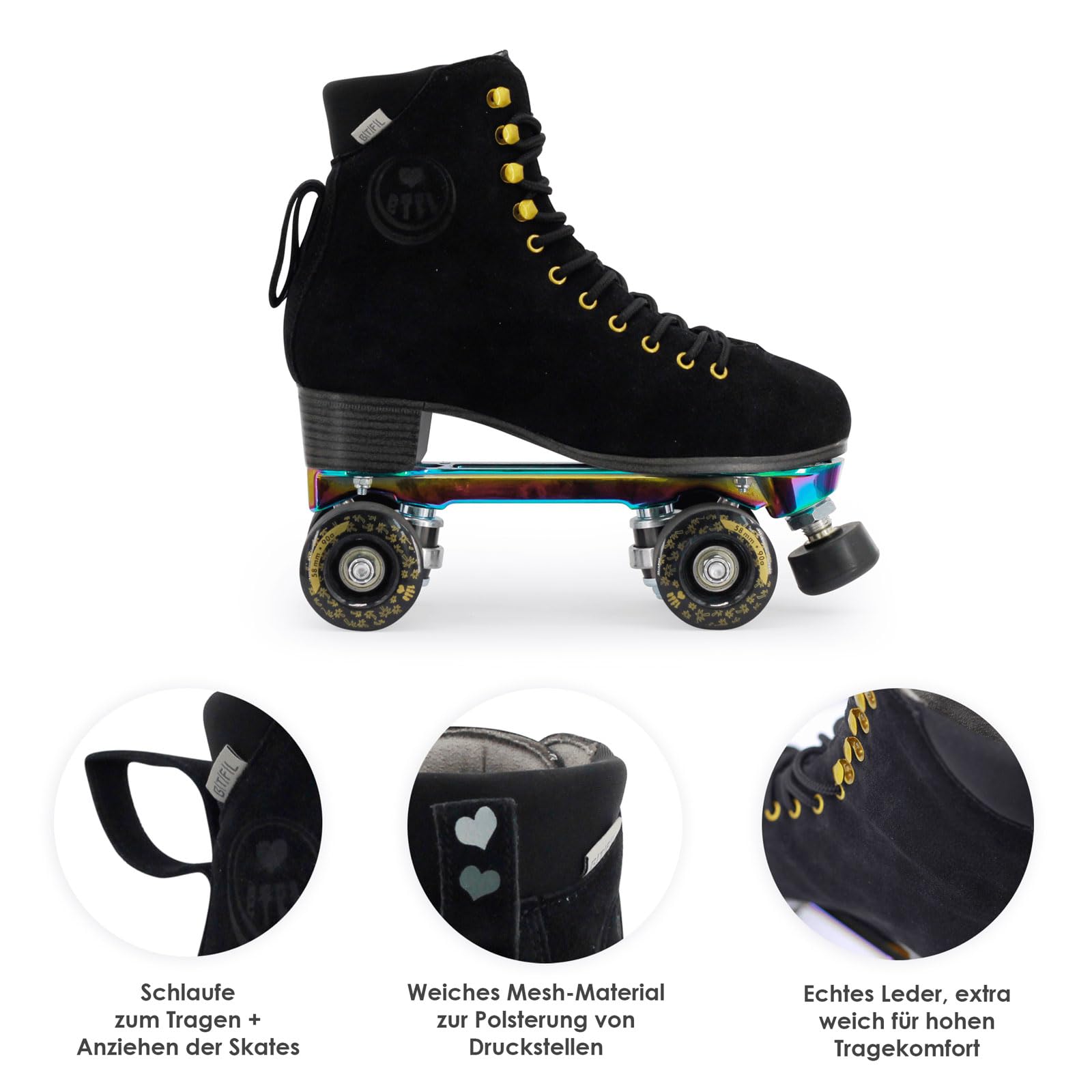 BTFL Patines para Mujeres Patinaje Danza Pro Scarlett Tony Retro