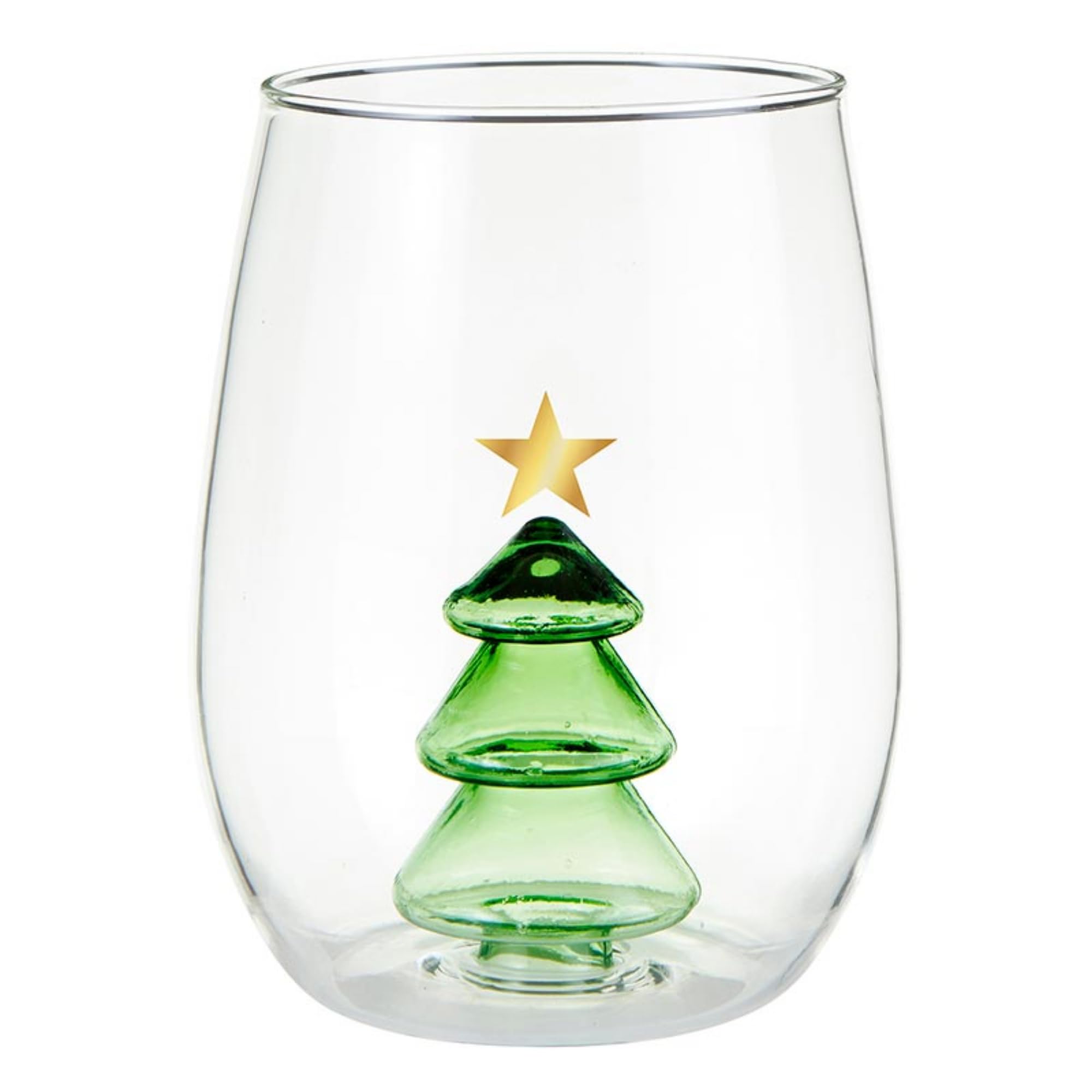 Amazon.com | Slant Collections Christmas Wine Glasses 3D