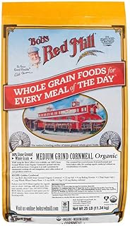 Bob's Red Mill Organic Medium Grind Cornmeal, 25 Pound