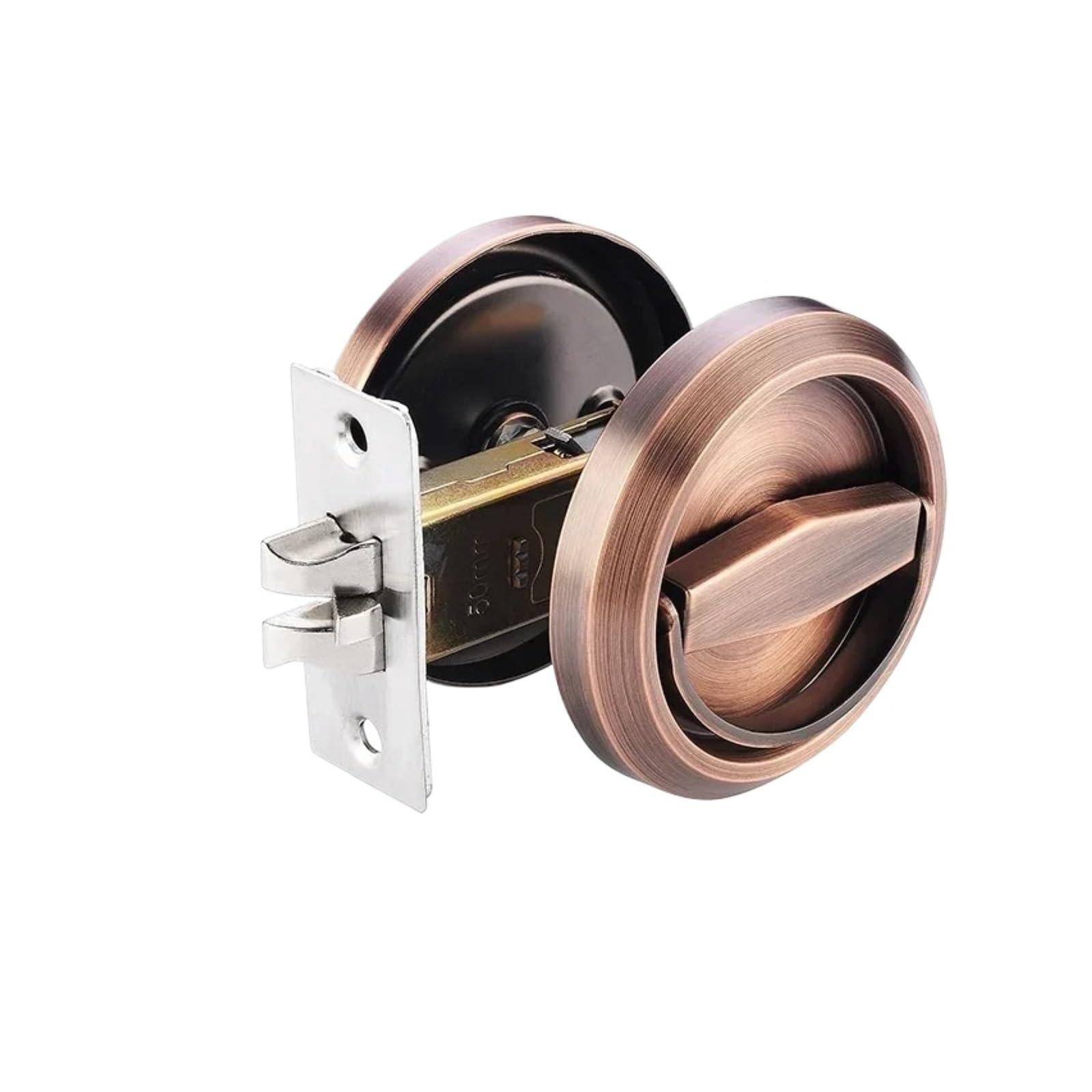YXINAER Round Recessed Door Lock Concealed Invisible Door Lock