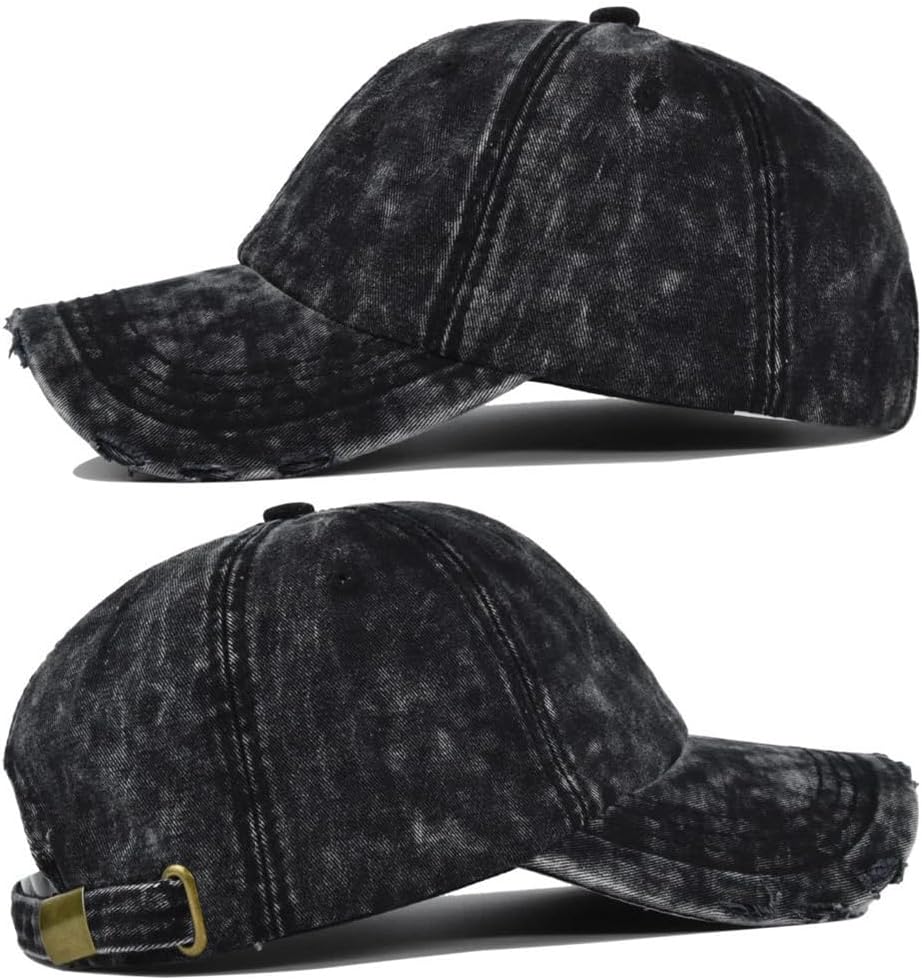 XYIYI Vintage Washed Distressed Baseball Cap Adjustable Cotton Dad Hat for Women Men - Image 4