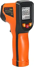 Termômetro infravermelho Pistola de temperatura digital sem contato -50°C~600°C (-58°F~1112°F) com função de emissividade Termômetro infravermelho para industrial, cozinha, automotivo, não para