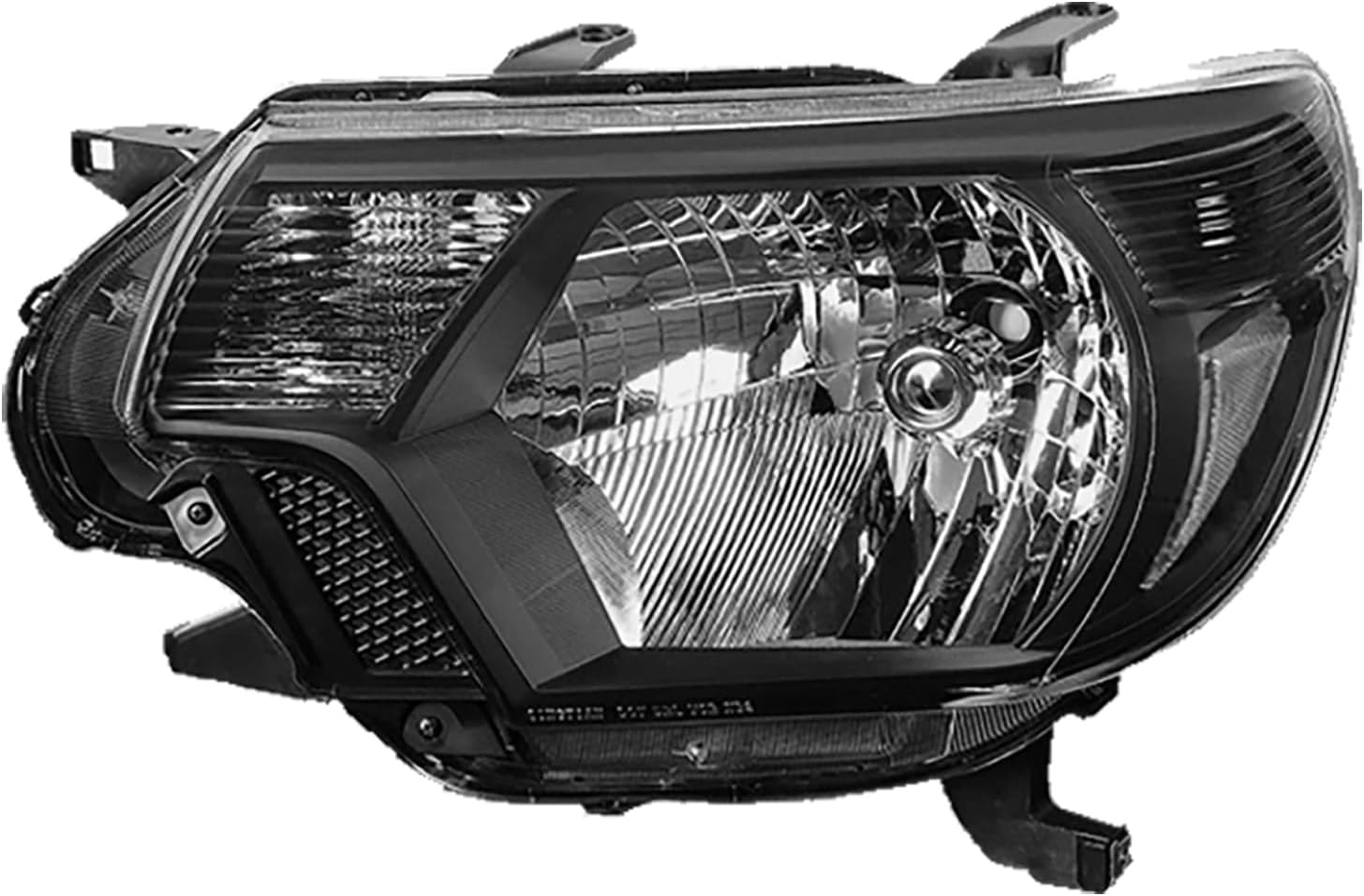 Chrome Headlights Assembly Fit For 2012 2013 2014 2015 Toyota Tacoma Black Housing Clear Reflector Halogen headlamp Replacement Driver Passenger Side