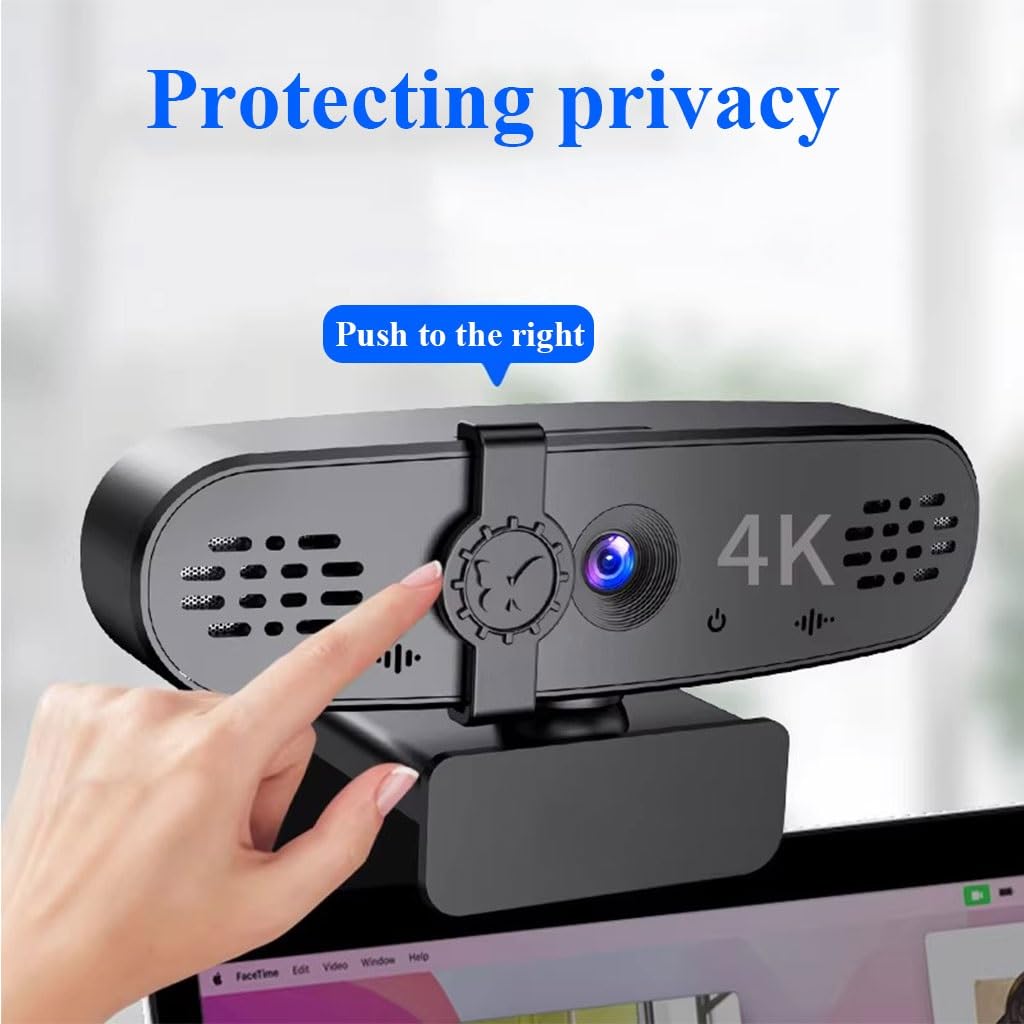 Kamera Internetowa Do Komputera Stacjonarnego Kamera Konferencyjna 2K 4K HD, Kamera Do Transmisji Strumieniowej,dwa Mikrofony Z Redukcją Szumów, Plug And Play Do Filmów, Gier I Nauki(2K)