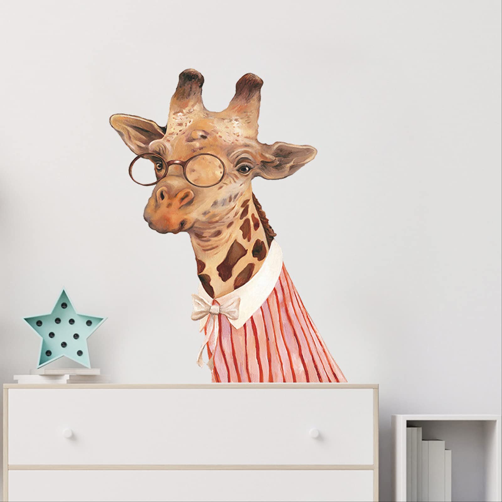 Adesivo Da Parete Per Finestra Con Giraffe - Autoadesivo Double Face 30x35 Cm, Rimovibile, In PVC, Per Cameretta Bambini, Decorazione Safari - 4