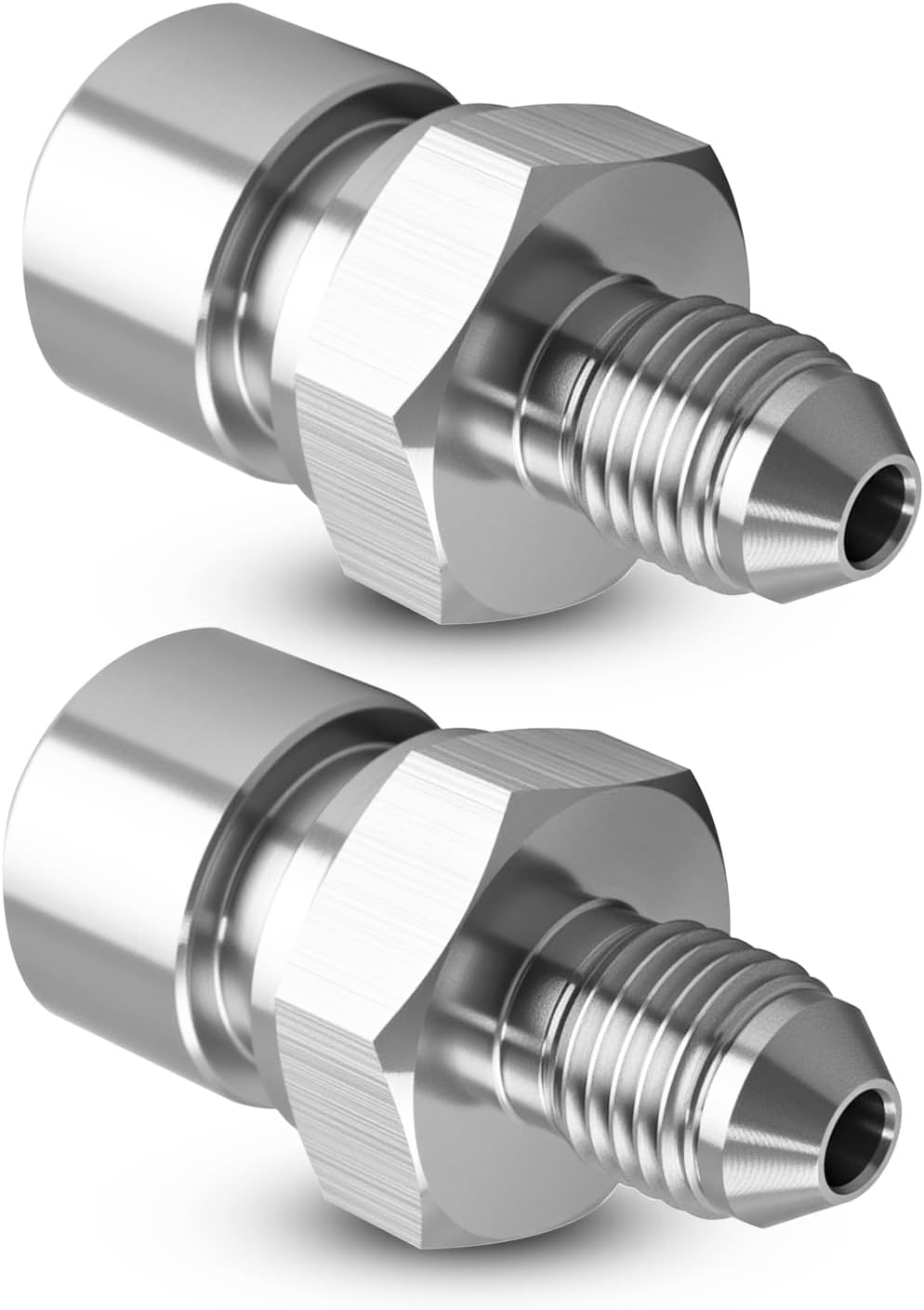 2Pcs 3AN Male to 3/824 Inverted Flare Female Brake Line