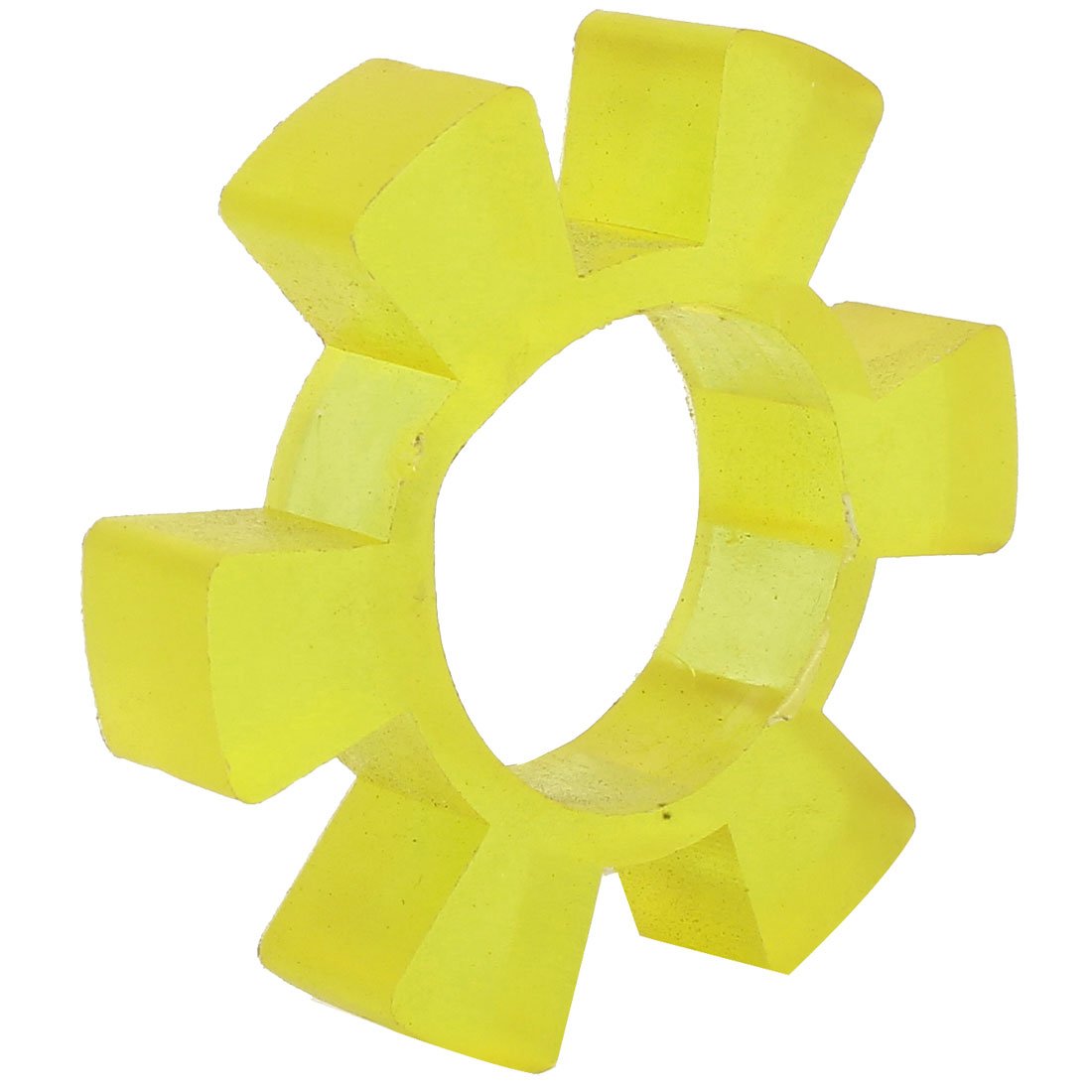 Aexit 75mmx34mmx14mm Rubber Electrical equipment 6 Teeth Spiders Coupling Coupler Dampers Yellow 2pcs