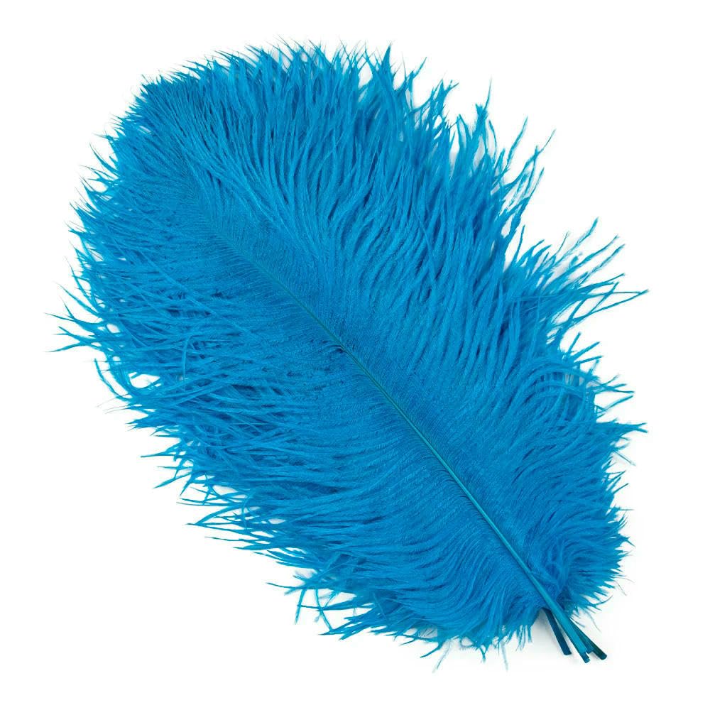 10 pezzi 15-60 cm grandi piume di struzzo piume di struzzo bianche centrotavola di carnevale accessori per feste di nozze decorazione-blu lago-30-35 cm