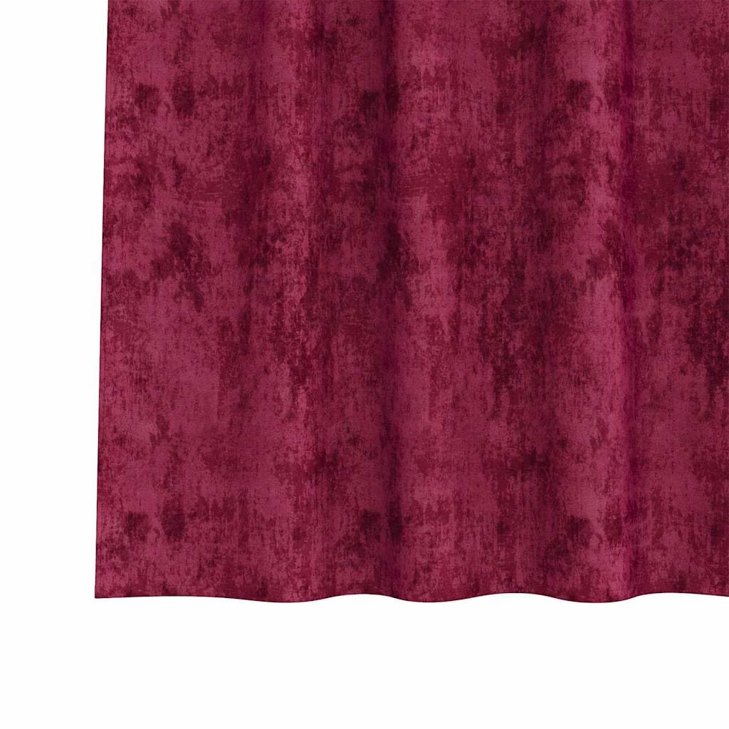 Cortinas de terciopelo rojo vino, 2 unidades, 260 x 140 cm, cortinas con oscurecimiento y aislamiento térmico, opacas para salón, dormitorio, habitación infantil, protección visual y