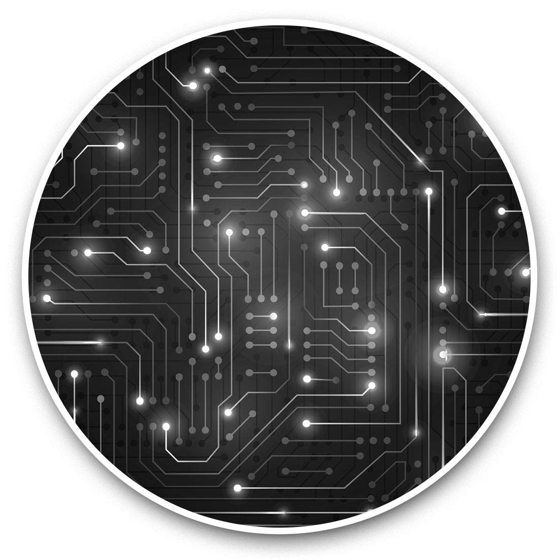 2 x 30cm Vinyl Stickers - Blue Circuit Board Tech Geek Computer 40820