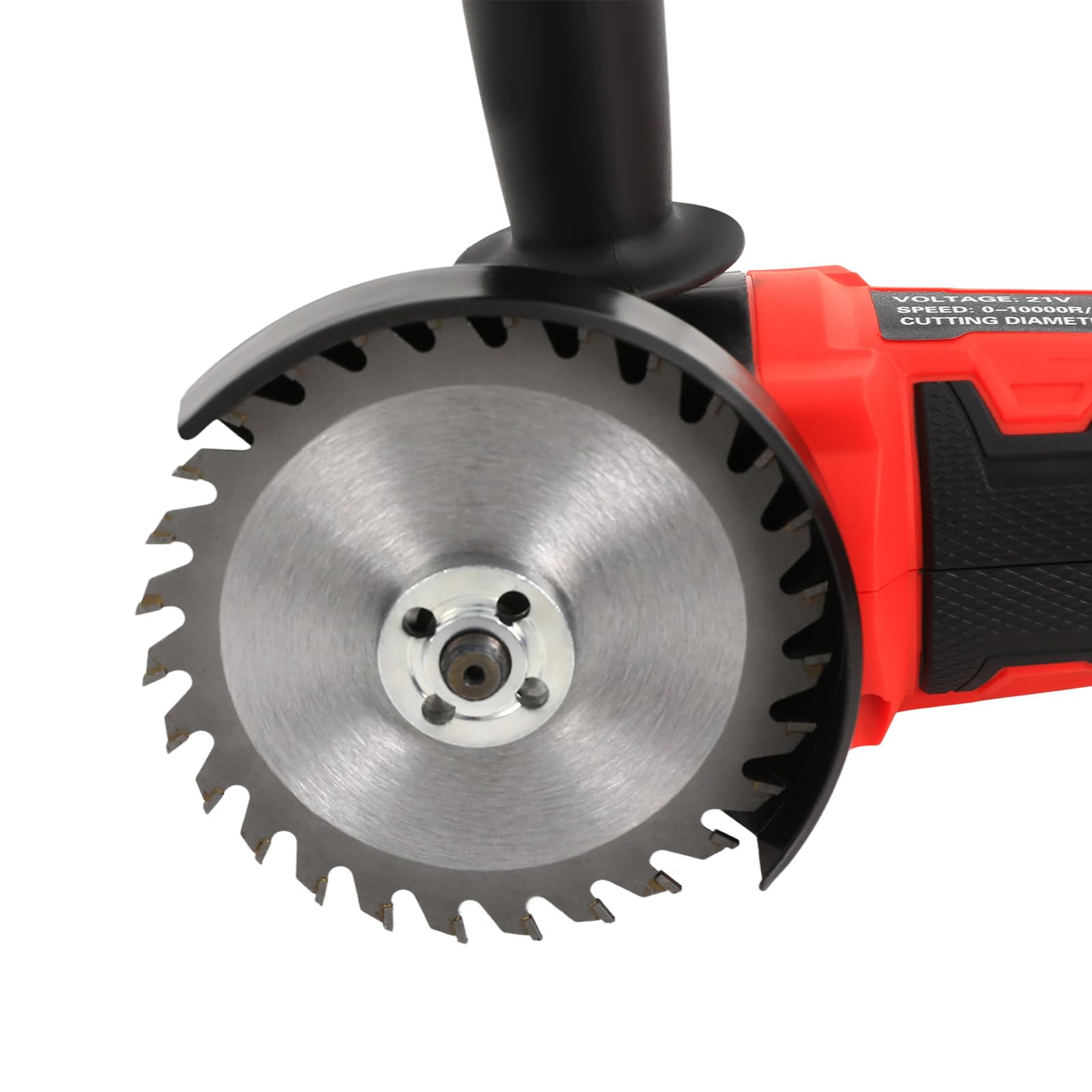 Smerigliatrice angolare a batteria, smerigliatrice con regolazione della velocità (3 marce), motore senza spazzole, diametro di taglio: 10 cm, protezione da surriscaldamento, 1500 W, 0-10000