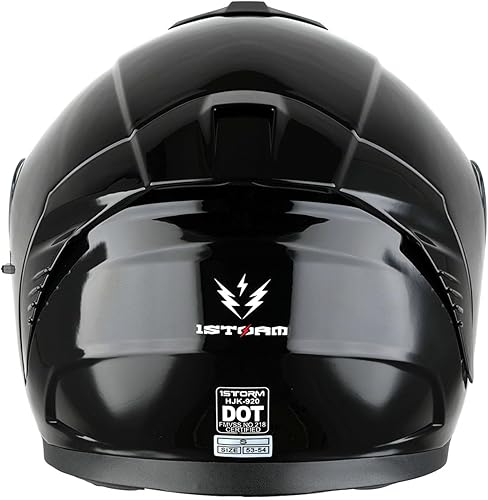 Miniatura 8 de 1Storm Casco modular de motocicleta para calle con doble visera abatible, protección solar de cara completa HJK920