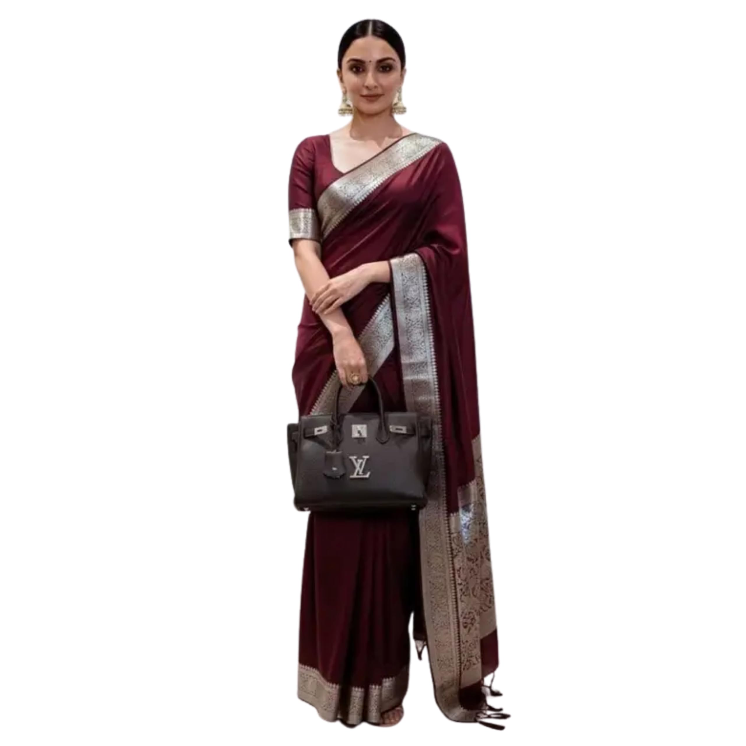 Woven Banarasi Satin Saree-image-27