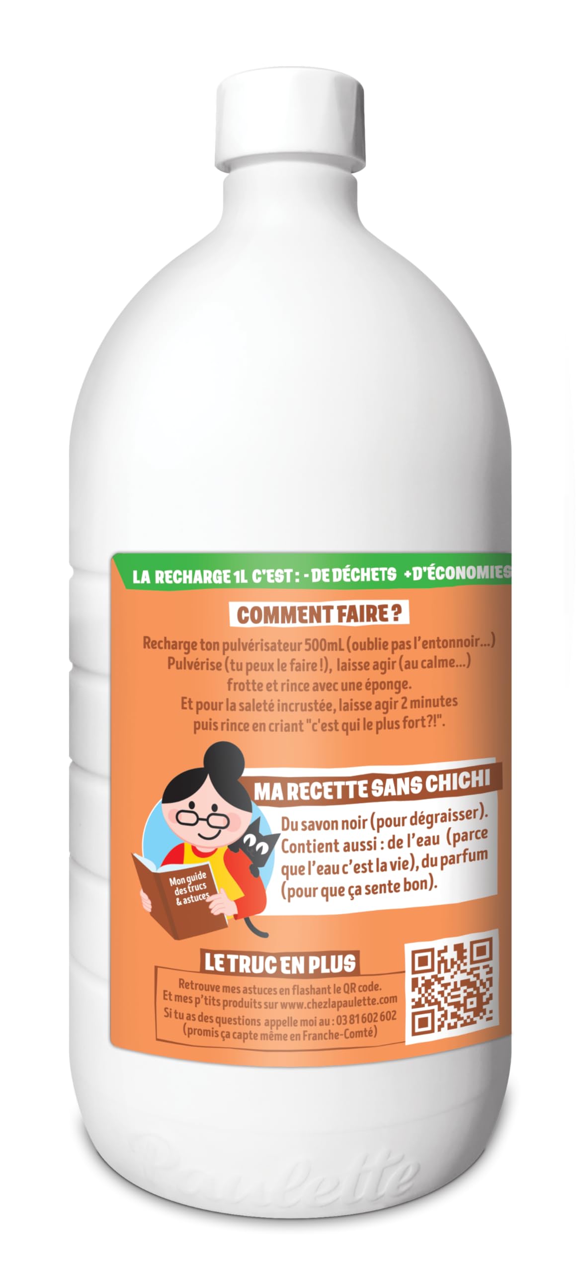Savon Noir Ultra-Dégraissant Ménager Ecocert - 1 Litre - Multi-surfaces - Fabriqué En France