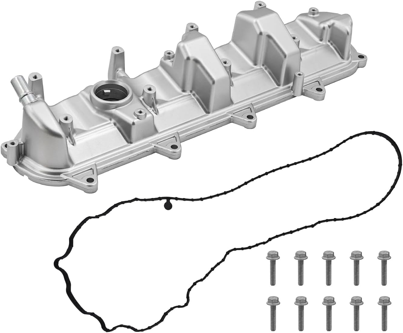 12623926 Aluminum Left Engine Valve Cover Compatible with Chevy Silverado 1500 2014-2019, Suburban 2015-2020, fits for Gmc sierra 1500 2014-2019 5.3L 6.2L, 12692546 12619980