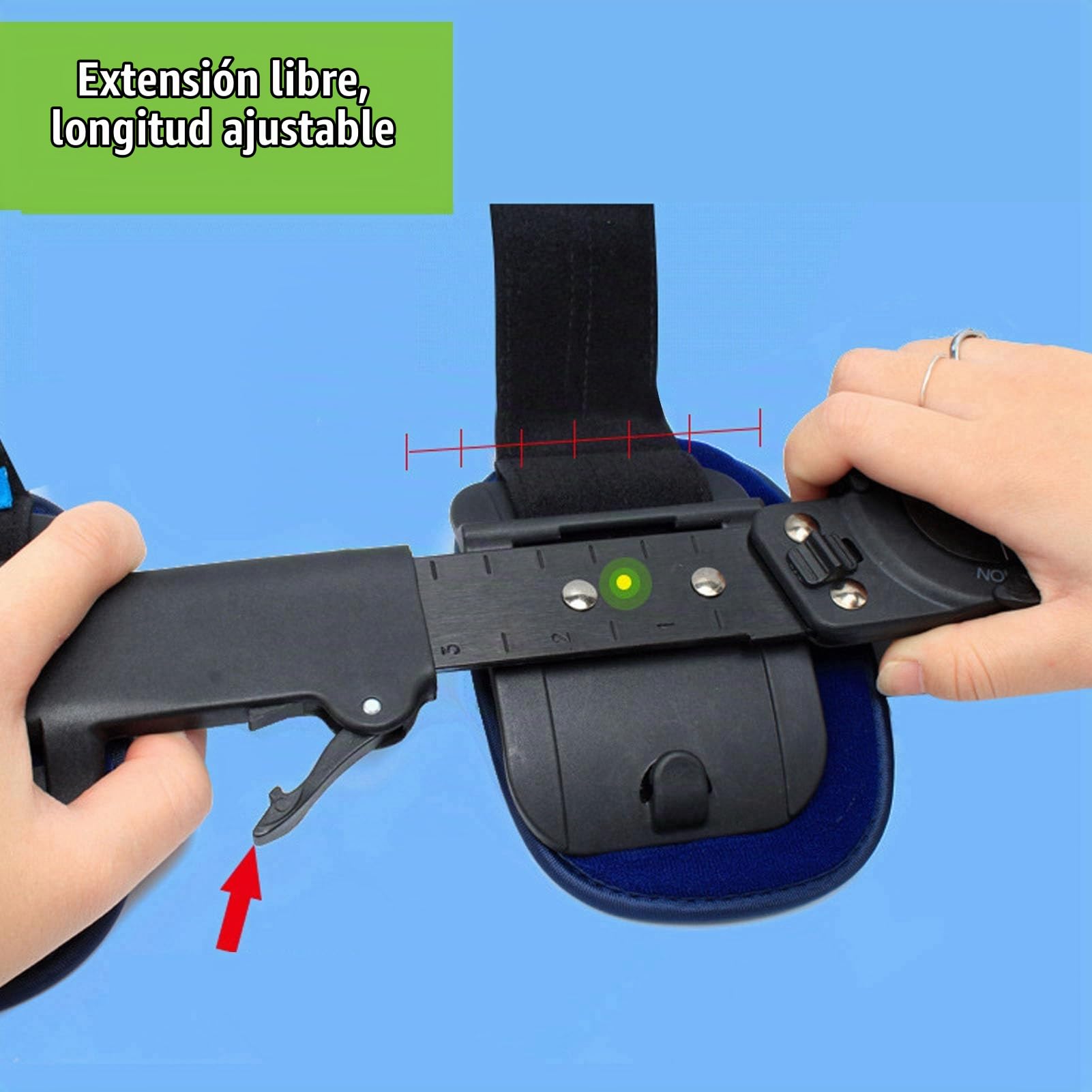 Rodillera con Bisagras Poste OP Inmovilizador de Rodilla Tirantes para Piernas Ortopédico Rótula Rodillera Inmovilizador de Rodilla Ortesis, Ajustable para Pierna Izquierda Derecha