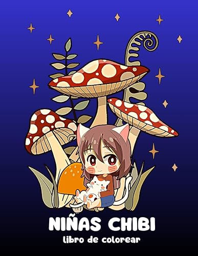 Niñas Chibi libro de colorear: Cute kawaii anime manga girls páginas para colorear para niños