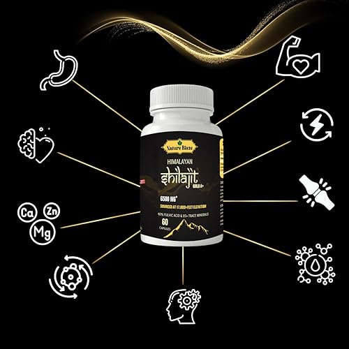 Vista 5 de Cápsulas orgánicas puras de Shilajit del Himalaya para hombres y mujeres (60 cápsulas (paquete de 1)