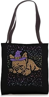 Bulldog Pumpkin Pattern Halloween Costume Puppy Doggie Tote Bag - Buy now
