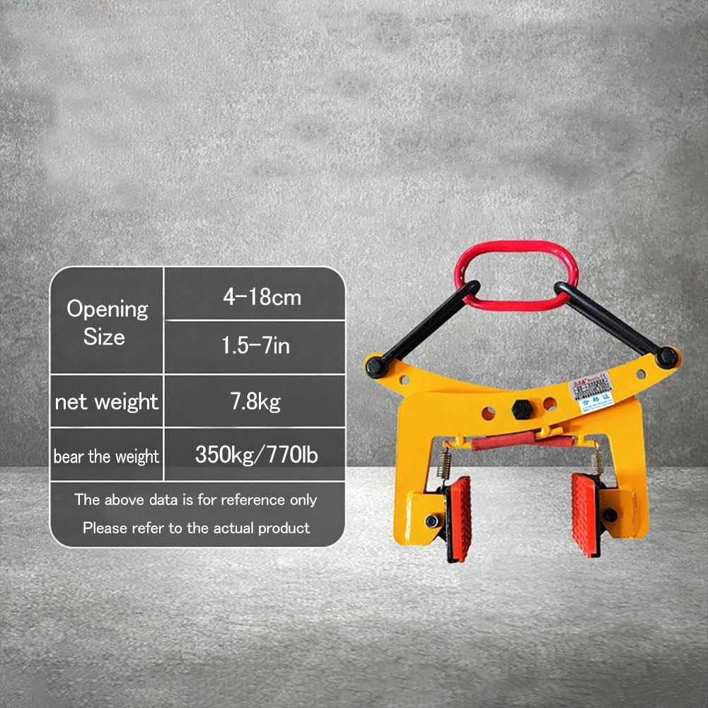 Metal Plate Clamps, Granite Slab Lifting Clamps 280-350kg, 40mm-300mm Vertical Stone Lifting Clamps, 11