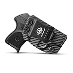 Ruger LCP 380 Holster, Carbon Fiber Kydex Holster IWB for Ruger LCP 380 - Inside Waistband Holster LCP 380 Auto Pistol Case Pocket Gun Accessories (Black, Right Hand)