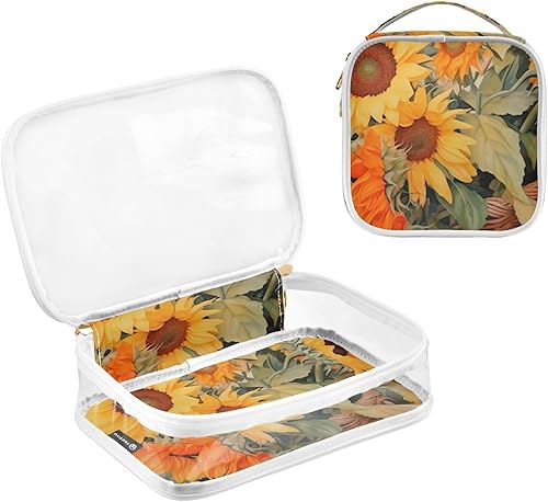 Miniatura 3 de Sunflowers Clear Toiletry Bag for Traveling,2 Pack Makeup Cosmetic Bag with Zipper,Travel Bag for Toiletries,Travel Essentials 21214723