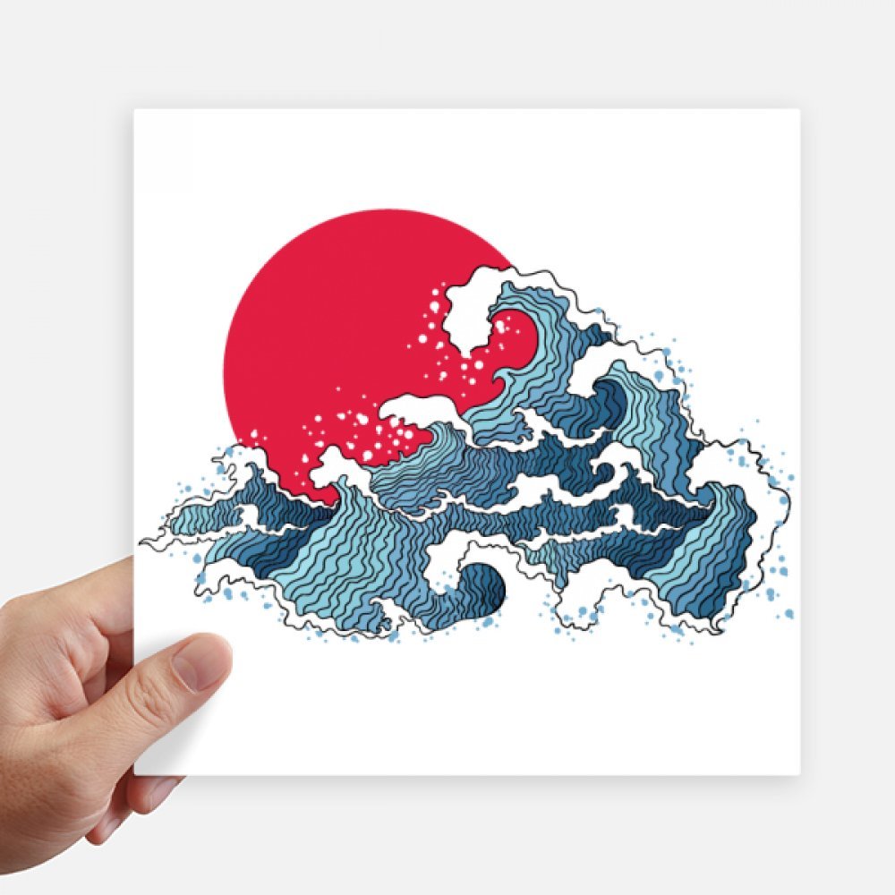 Autocollant aquarelle Japon résistant pour valise et motobike 20cm