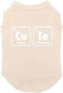 Cute Periodic Table - Elements Science Dog Shirt (Natural, Small)