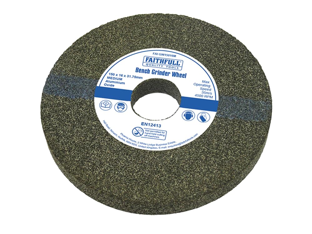Faithfull General Purpose Grinding Wheel 150 X 16Mm Medium Alox