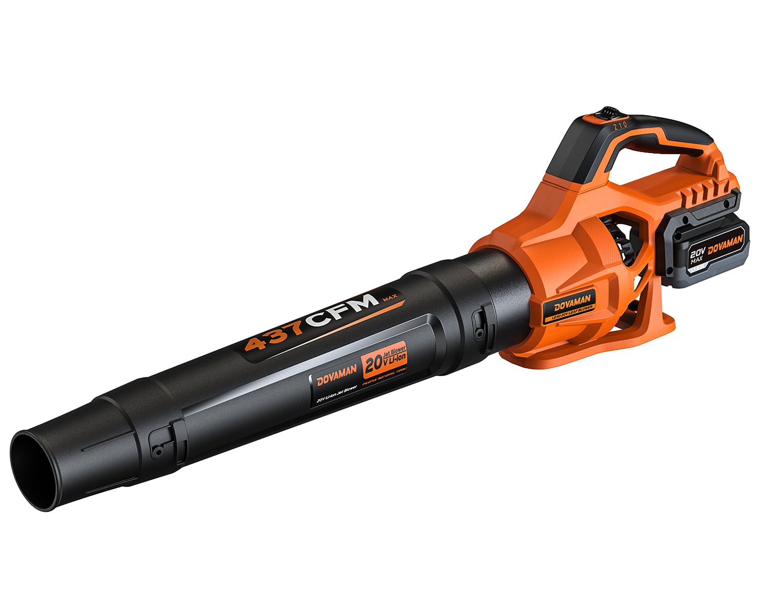 20V Cordless Leaf Blower with 4.0Ah Battery & Fast Charger, 744 km/h High-Volume Airflow, 2-Speed Lightweight Garden Blower for Leaves, Lawn, Patio, Driveway & Garage