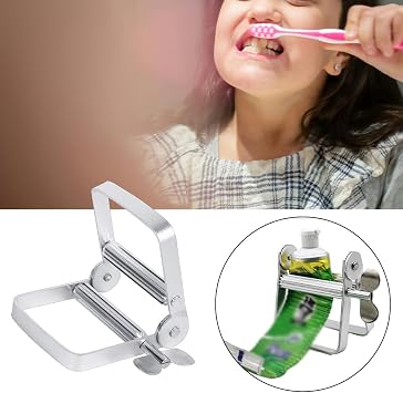 Toothpaste Squeezer, Metal Toothpaste Tube Squeezer, Paint Tube Wringer, Rolling Toothpaste Squeezer for Artist,Hair Salon,Painter and More