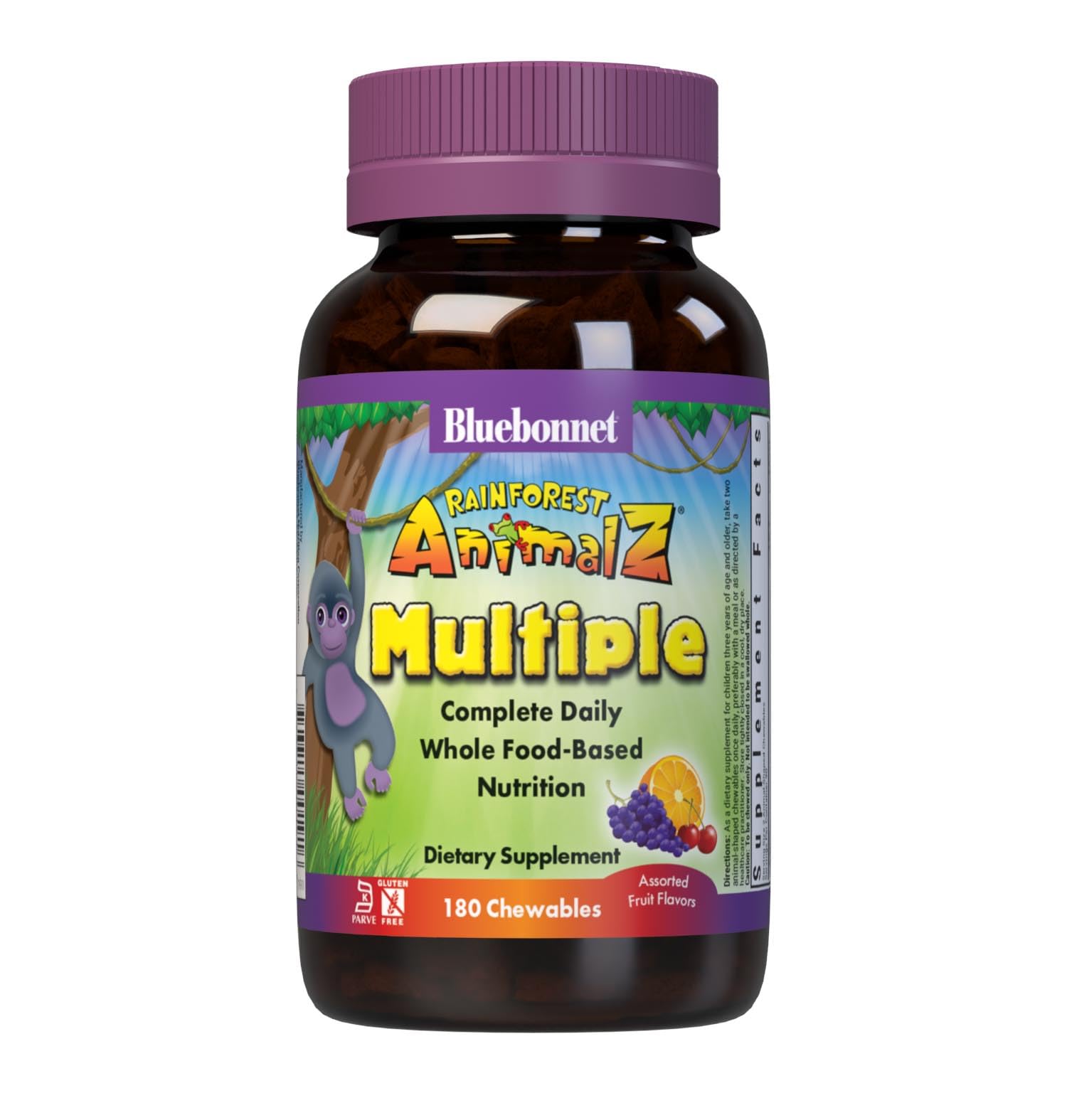 Bluebonnet Nutrition Rainforest Animalz Whole Food Based Multiple Chewable Tablet
