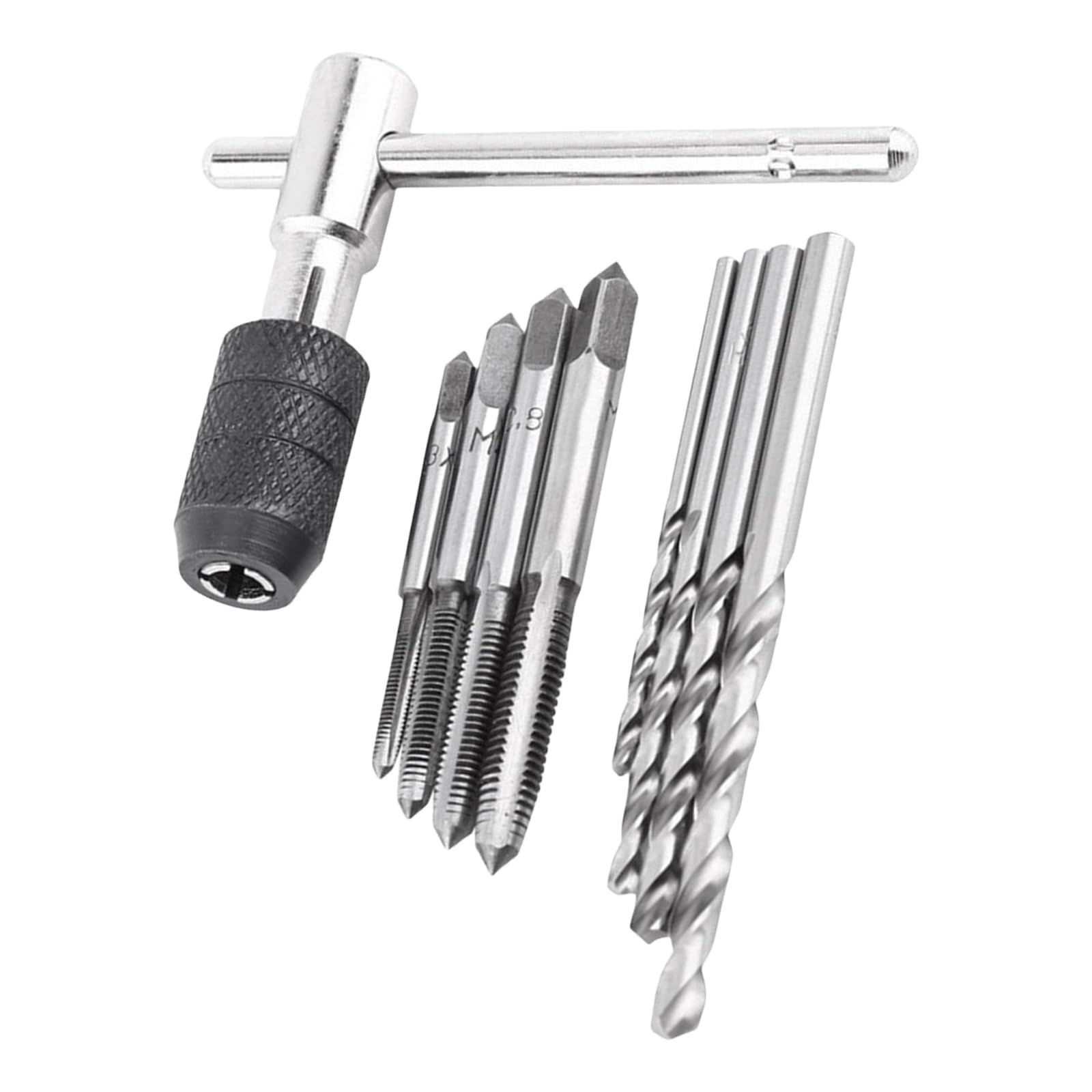 Msioytog Multifunctional 9pcs T Handle Tap Wrench Set Automotive Repair Tap Set Upgrades Designs for Thread Repair & Creation Multifunctional Wrench