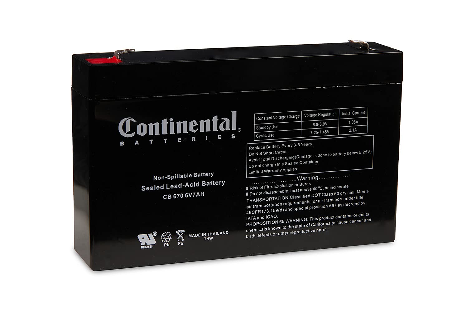 Toyo Battery 3FM7 6V 7AH Battery Replacement