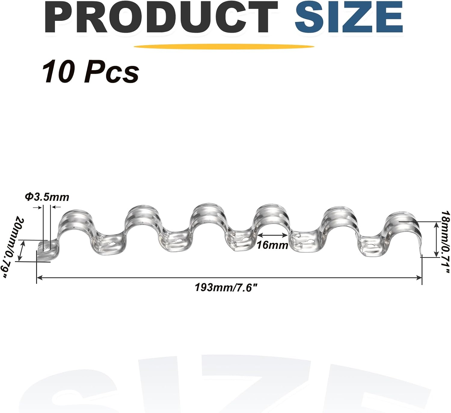 MECCANIXITY 10pcs Conduit Clamp 5/8 Inch 16mm, 6 Hole Stainless Steel Pipe Strap, Rigid Metal Conduit Hanger for Pipe Fixing, Tube Wire Installation