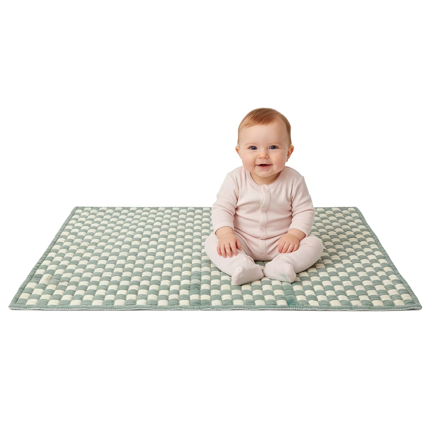 Cambiador de algodón orgánico de 20 x 33 pulgadas, almohadilla acolchada para pañales con certificación OCS, suave, sin costuras, reversible, lavable, portátil, para recién nacidos, diseño