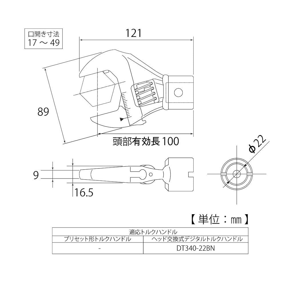 Amazon | トップ工業 (TOP) トルクヘッド モンキ形 口開き17