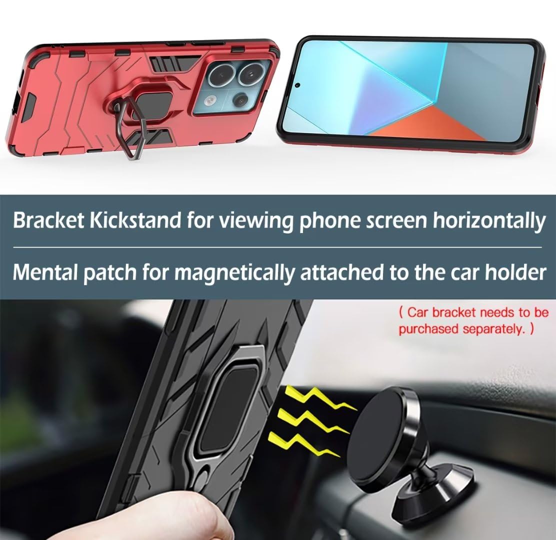 Dexnor for Xiaomi Redmi Note 13 Pro 5G & Poco X6 5G Case with Built-in