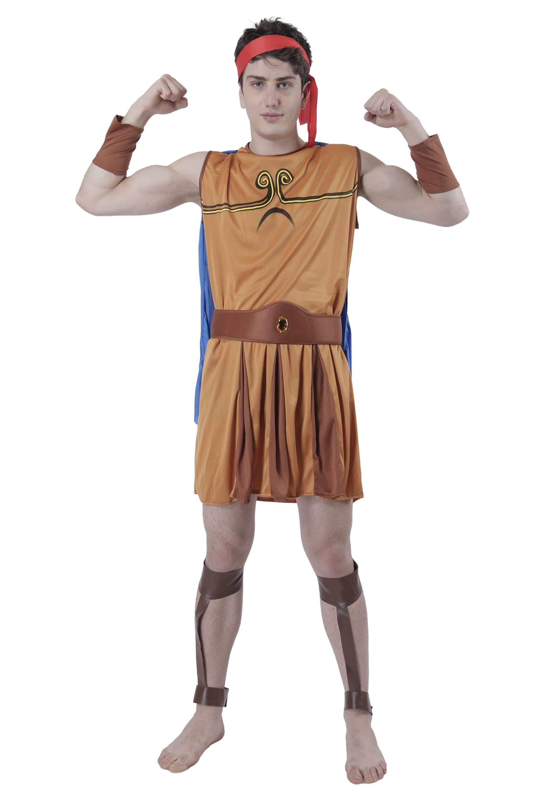 Carnavalife Disfraz Hercules Niño y Adulto, Disfraz Dios de la Fuerza, Disfraz Guerrero Soldado Luchador Romano Griego Cretense, Disfraz Gladiador Carnaval