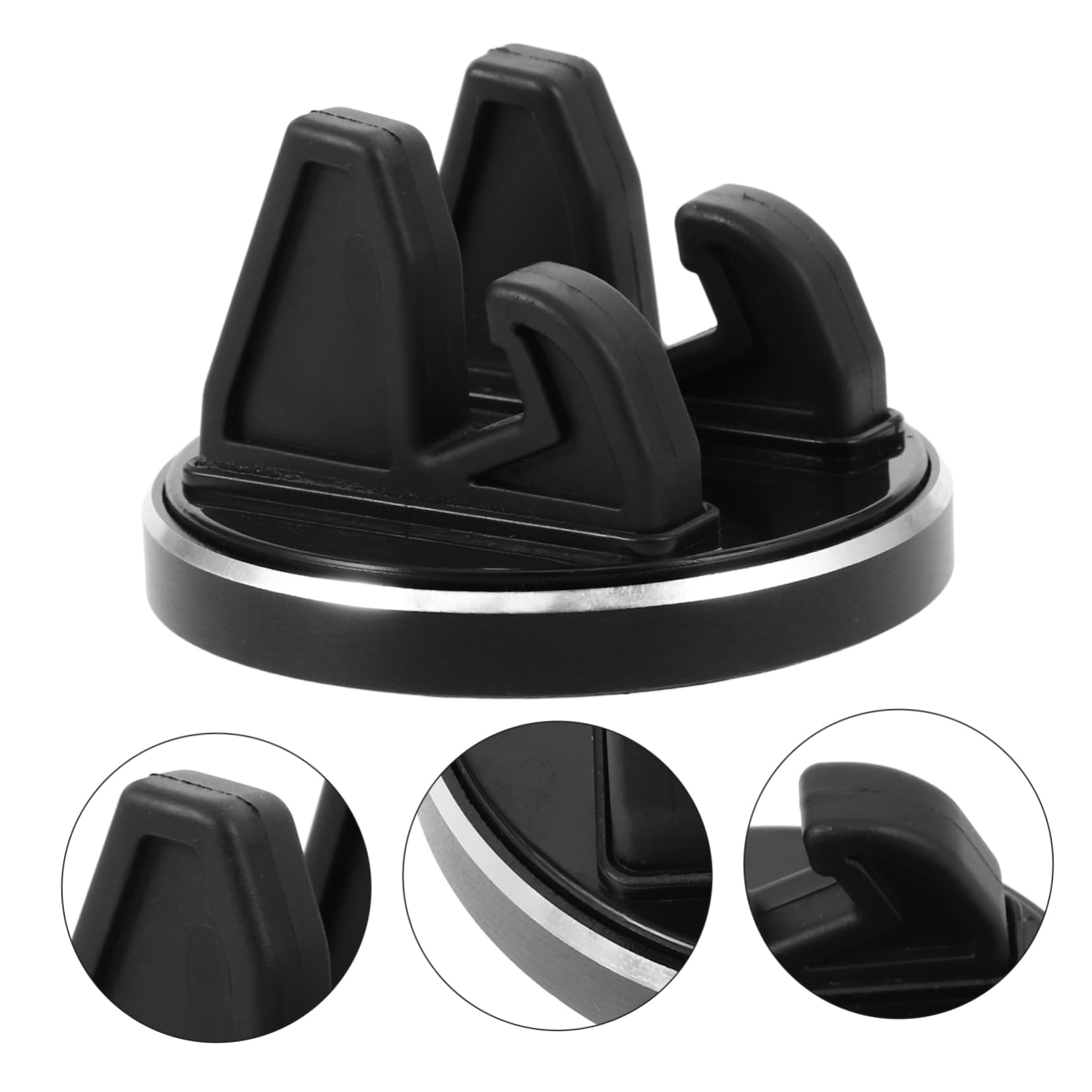 OSALADI 3pezzi Supporto Telefonico Rotante Silicone Per Auto e Casa Porta Smartphone Per Cruscotto Facile Da Utilizzare Nero